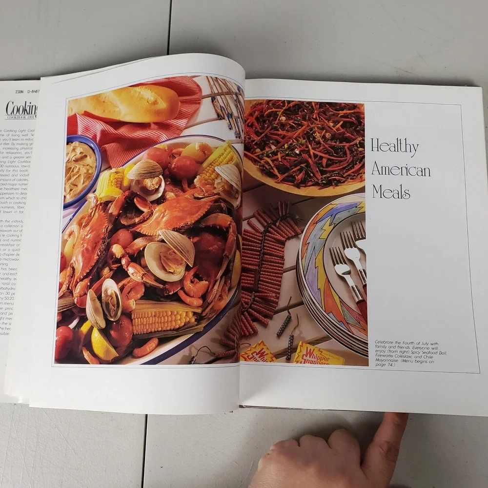 Cooking Light Cookbook 1991 Hardcover Oxmoor House Healthy Recipes Vintage 90s